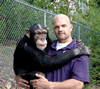 Brian Gisi training chimpanzee